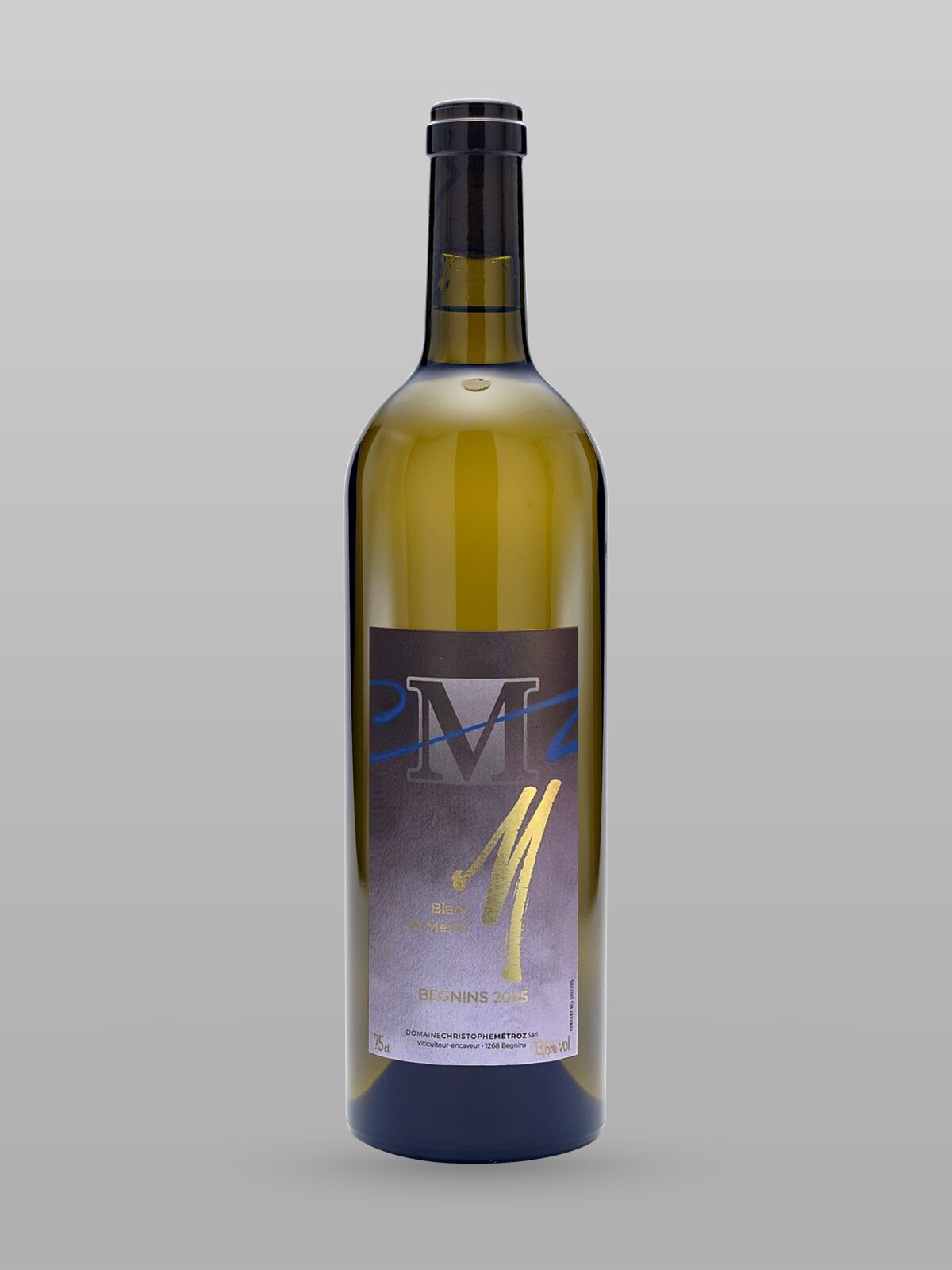 Bouteille CMZ M, Blanc de Merlot, Domaine Chris Métroz
